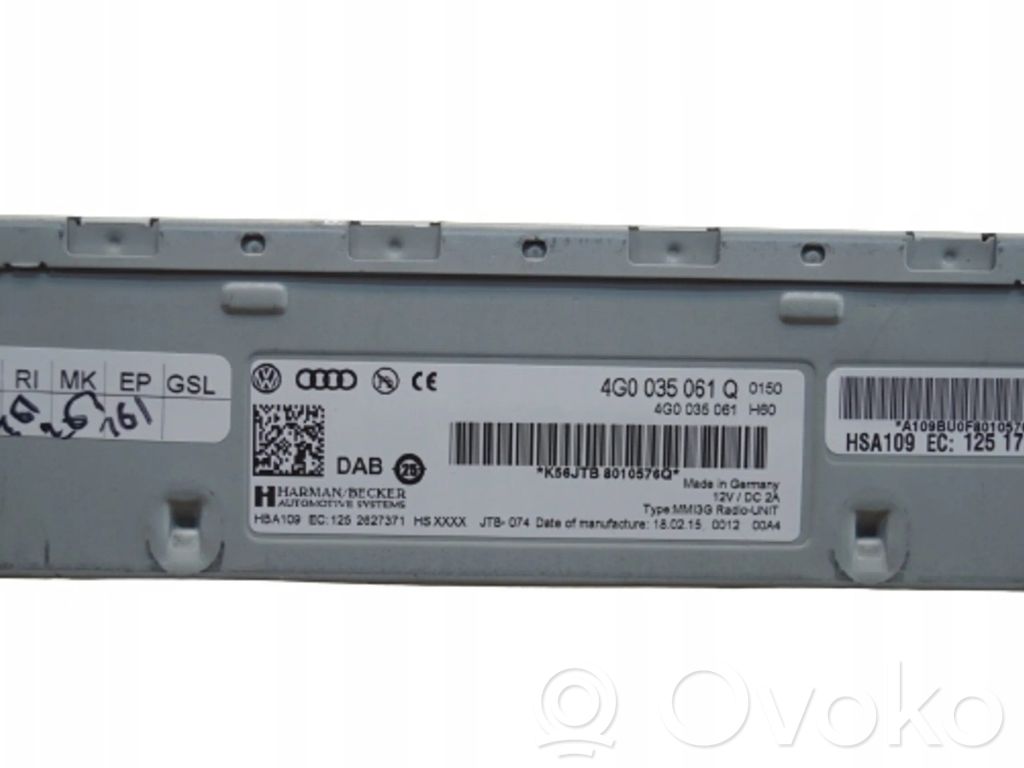 Audi A4 S4 B8 8K Radio/CD/DVD/GPS head unit 