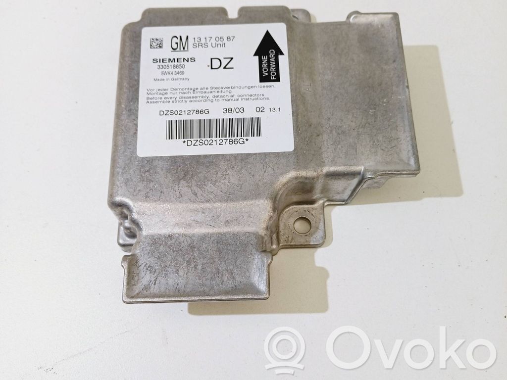 Opel Vectra C Airbag control unit/module 