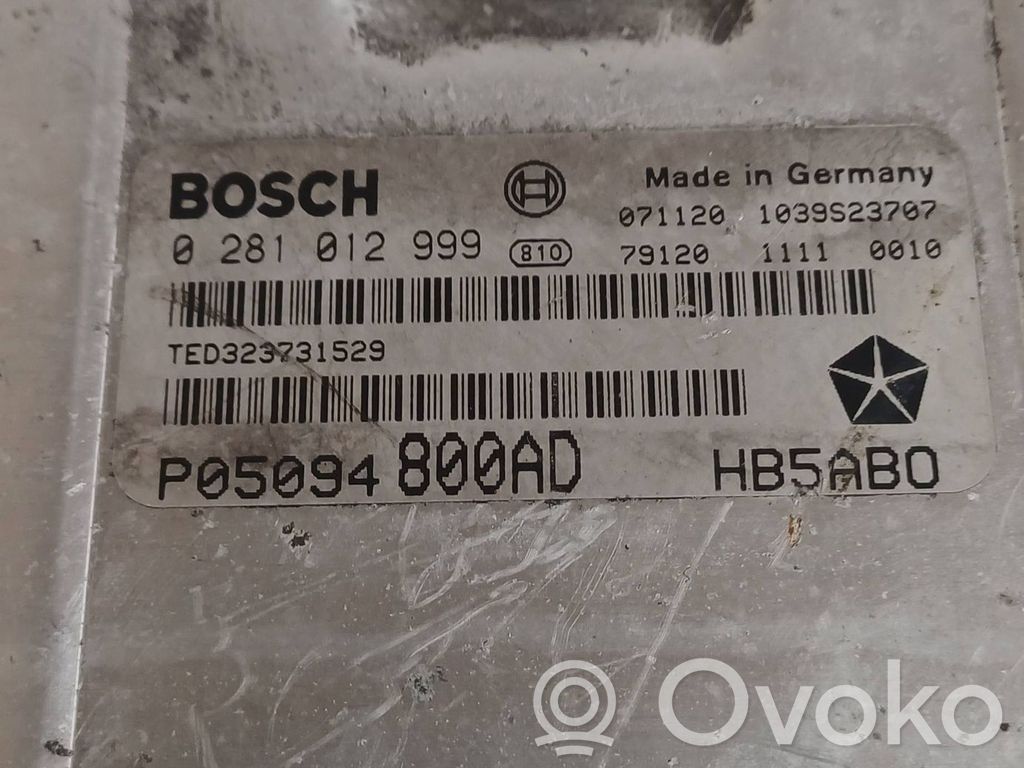 Engine control unit/module   P05094800AD,0281012999