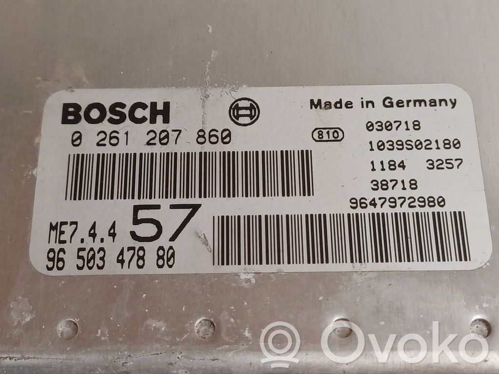 Citroen C3 Pluriel Engine control unit/module 