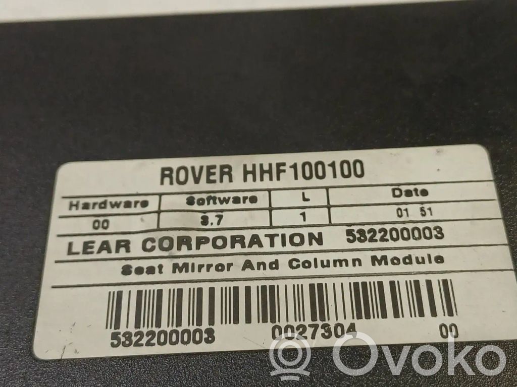 Other control units/modules   HHF100100,532200003,0027304