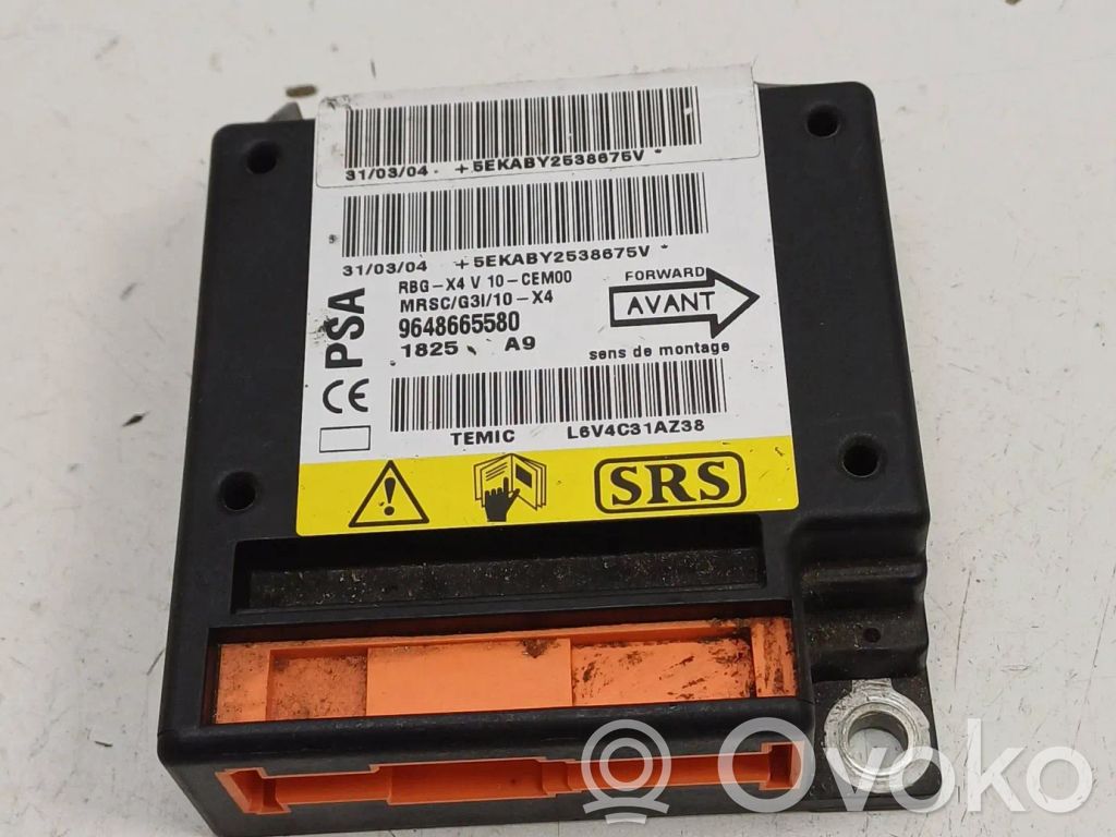 Airbag control unit/module   9648665580,5EKABY2538675V,L6V4C31AZ38
