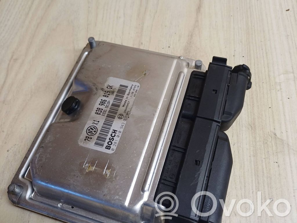 Engine control unit/module   038906019GK,28SA5457,0281010943