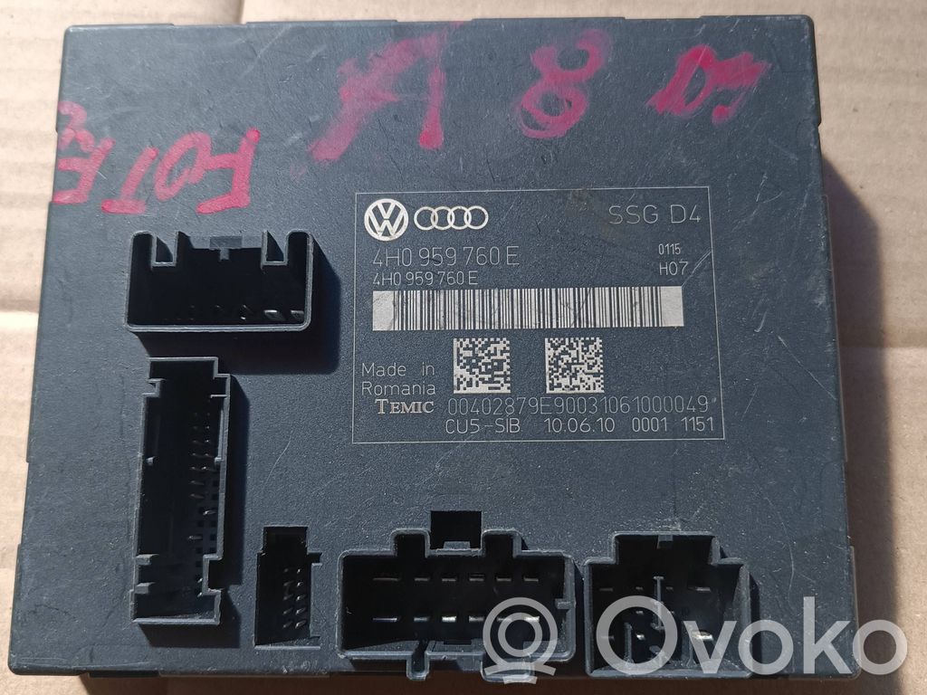 Module de commande de siège   4H0959760E,00402879E900