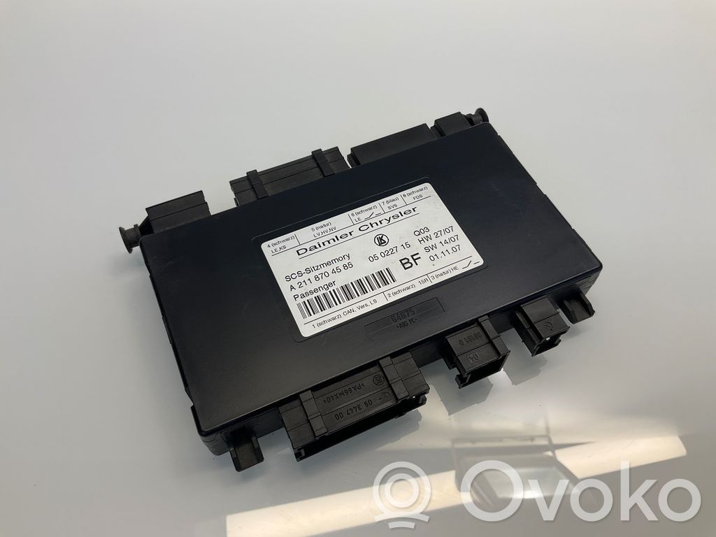 Module de commande de siège   A2118704585,05022715,A2118704585