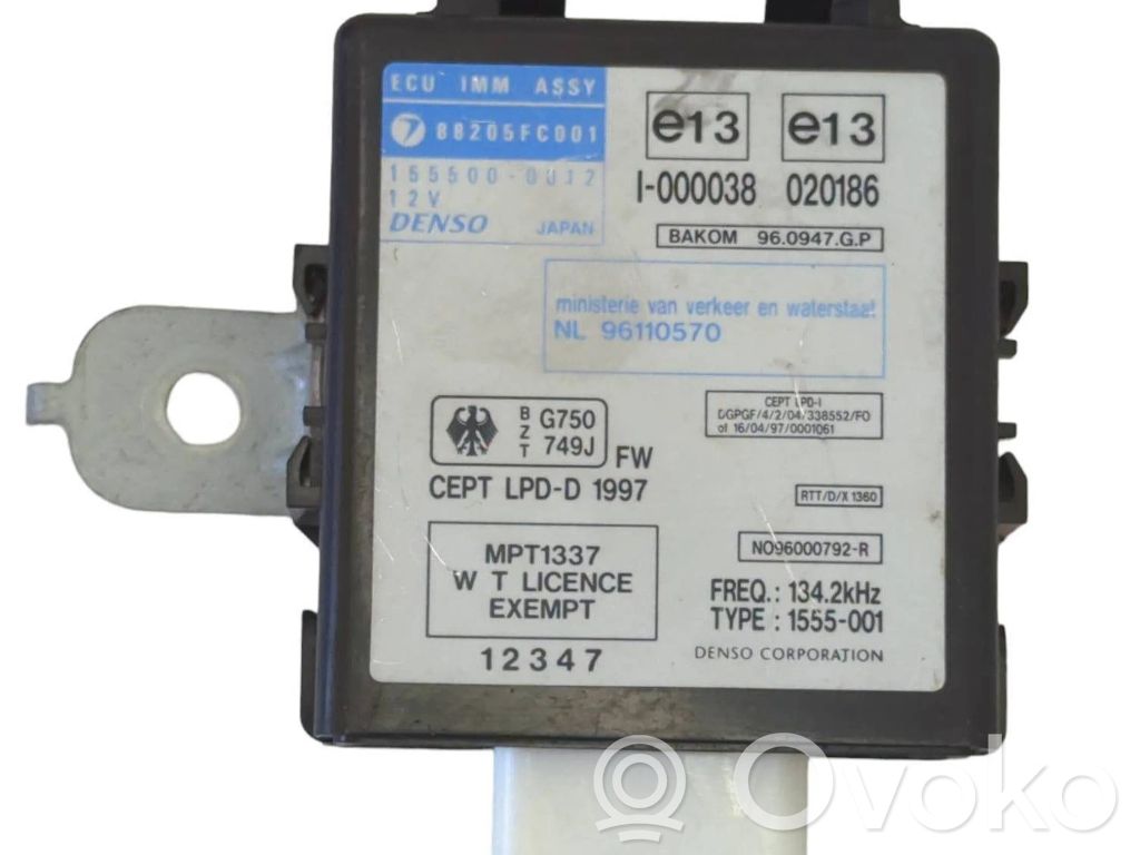 Subaru Forester SF Unité de commande dispositif d'immobilisation 