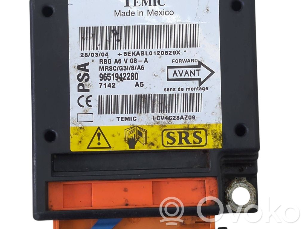 Airbag control unit/module   9651942280,LCV4C28AZ09,7142