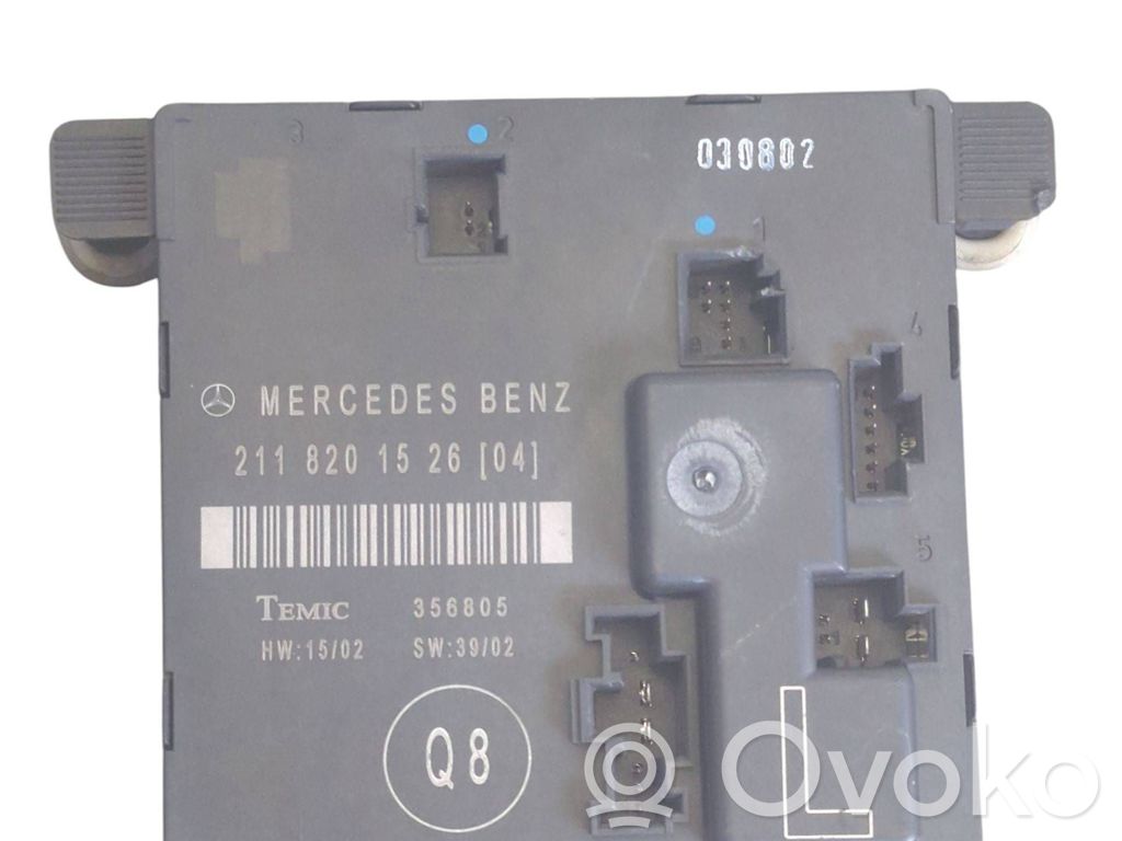 Mercedes-Benz E W211 Unité de commande module de porte 