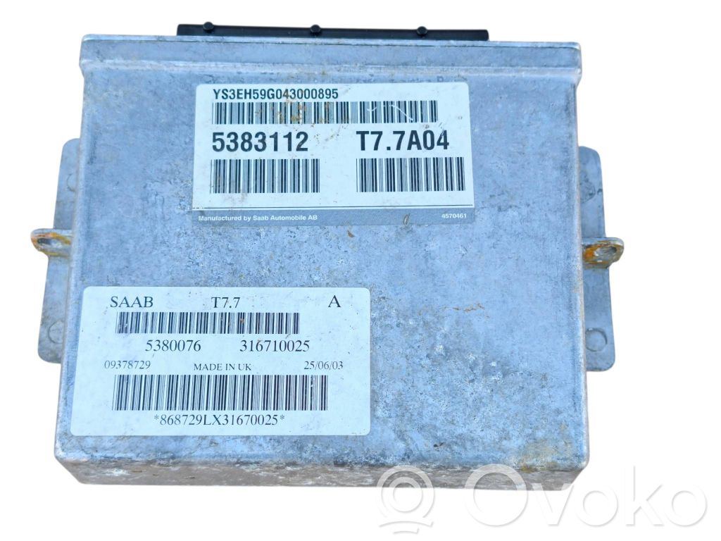 Engine control unit/module   5383112,5380076,316710025