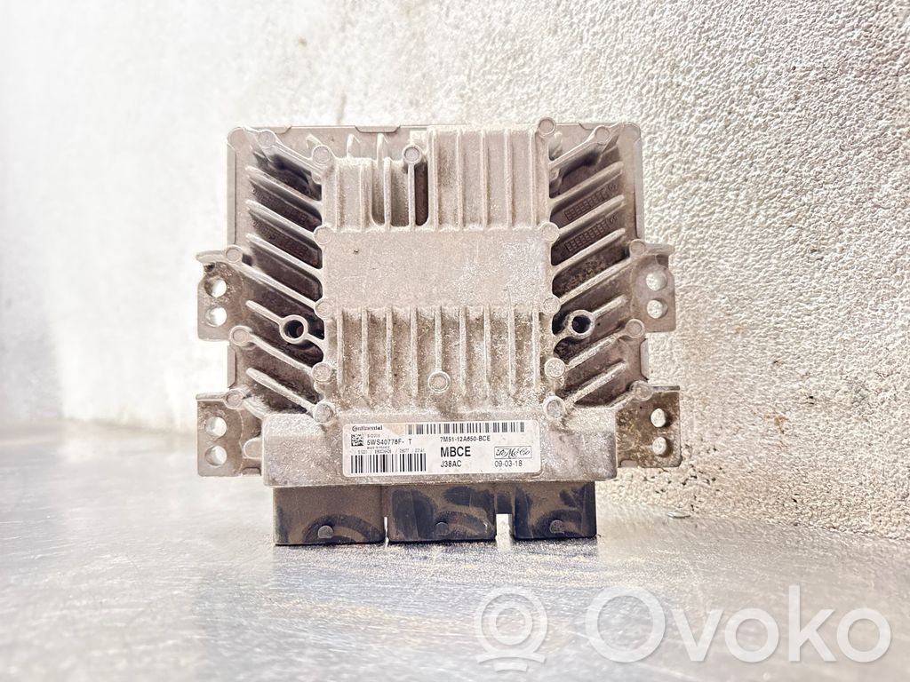 Engine control unit/module   7M5112A650BCE,J38AC,5WS40778FT