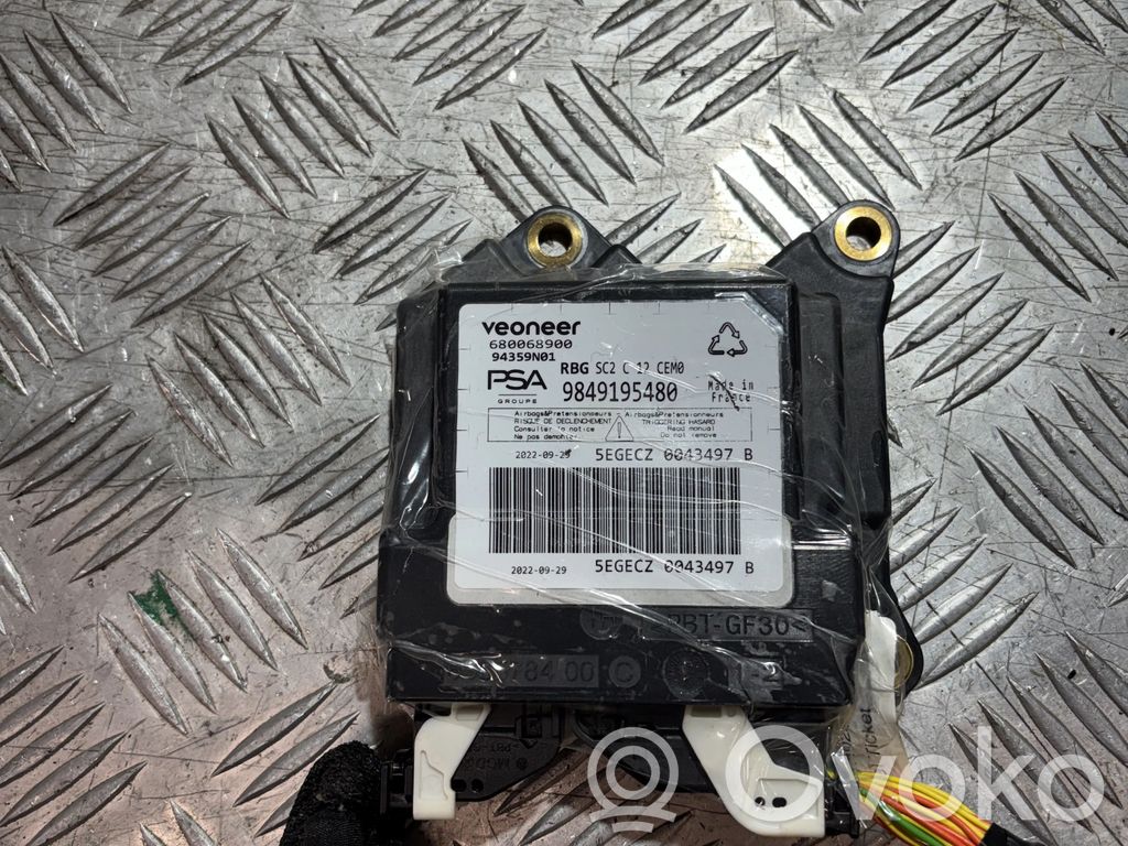 Centralina/modulo airbag   9849195480,9849195480