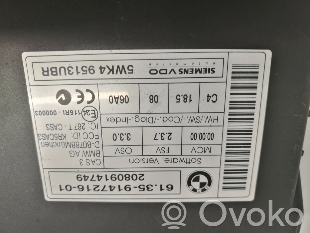 BMW 5 E60 E61 CAS control unit/module 