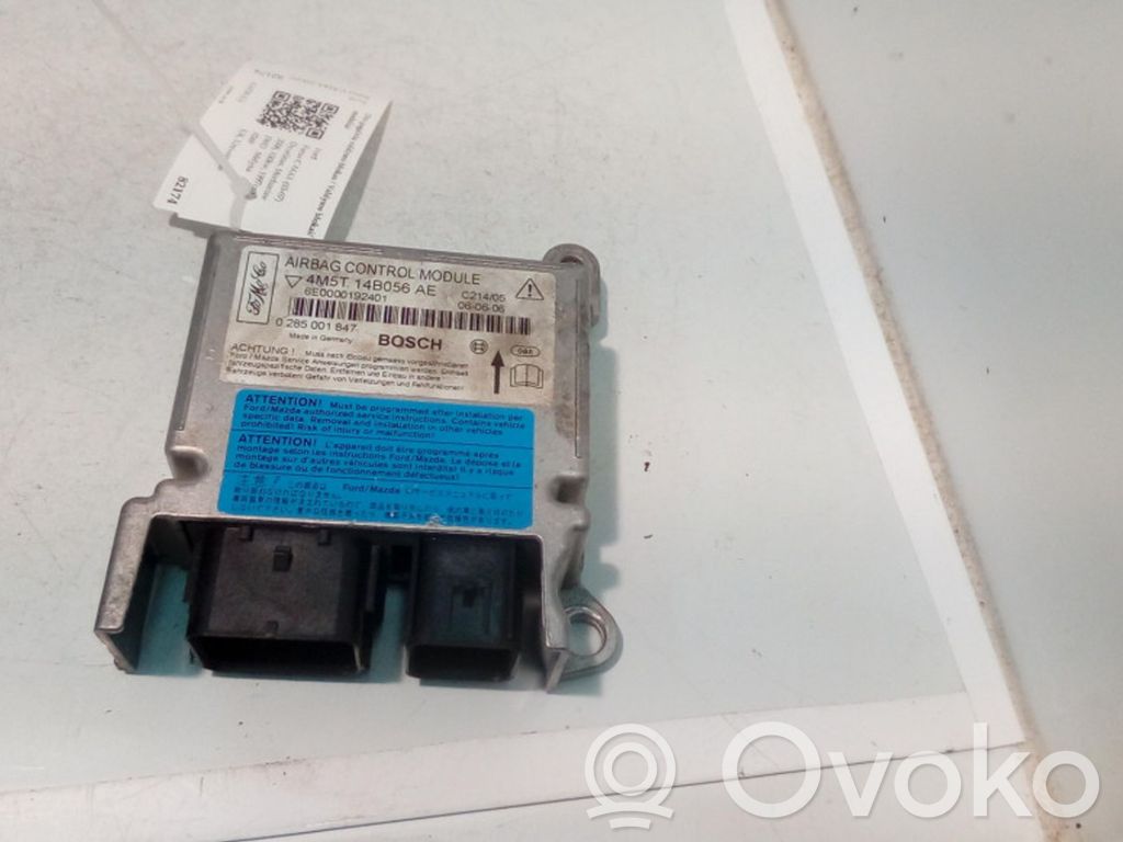 Airbag control unit/module   4M5T14B056AE,6E000192401,0285001847