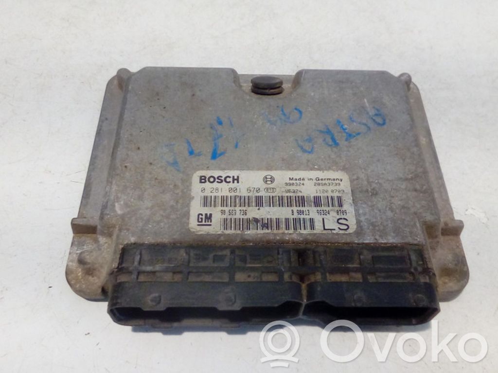 Engine control unit/module   0281001670,90589736,90589736LS