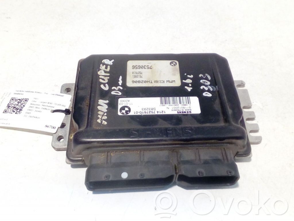 Engine control unit/module   1214752761001,S118012001N,7530656,7527610