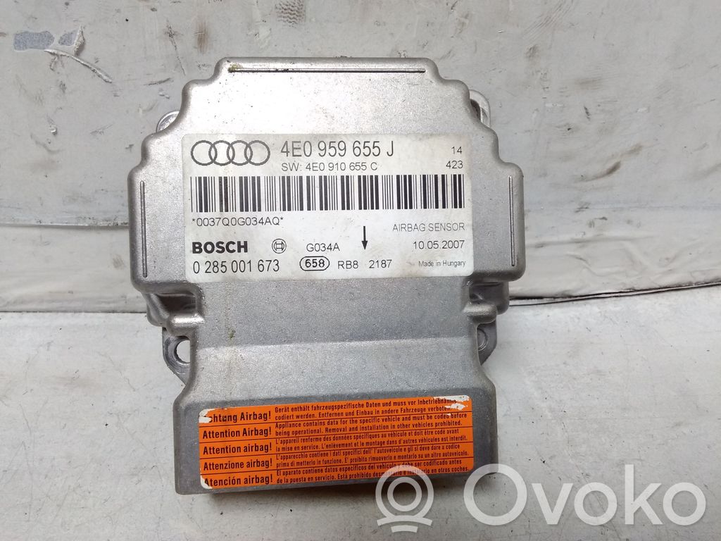 Audi A8 S8 D3 4E Airbag control unit/module 