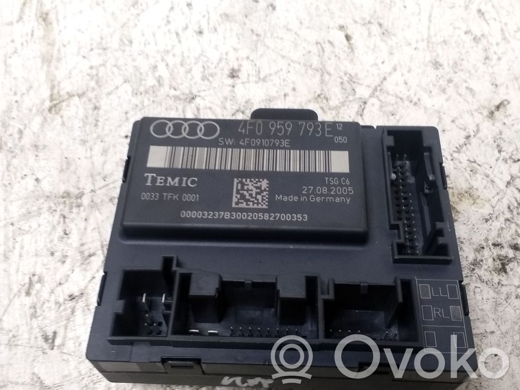 Audi A6 S6 C6 4F Unitate/modul comandă uși 
