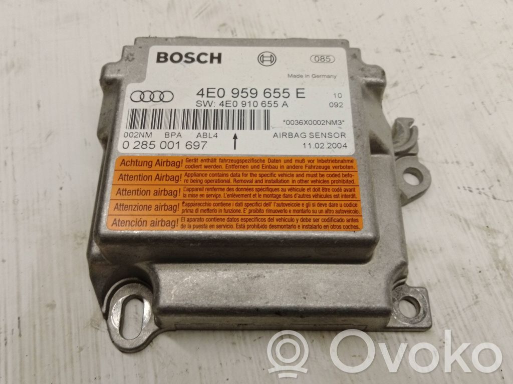 Module de contrôle airbag   4E0959655E