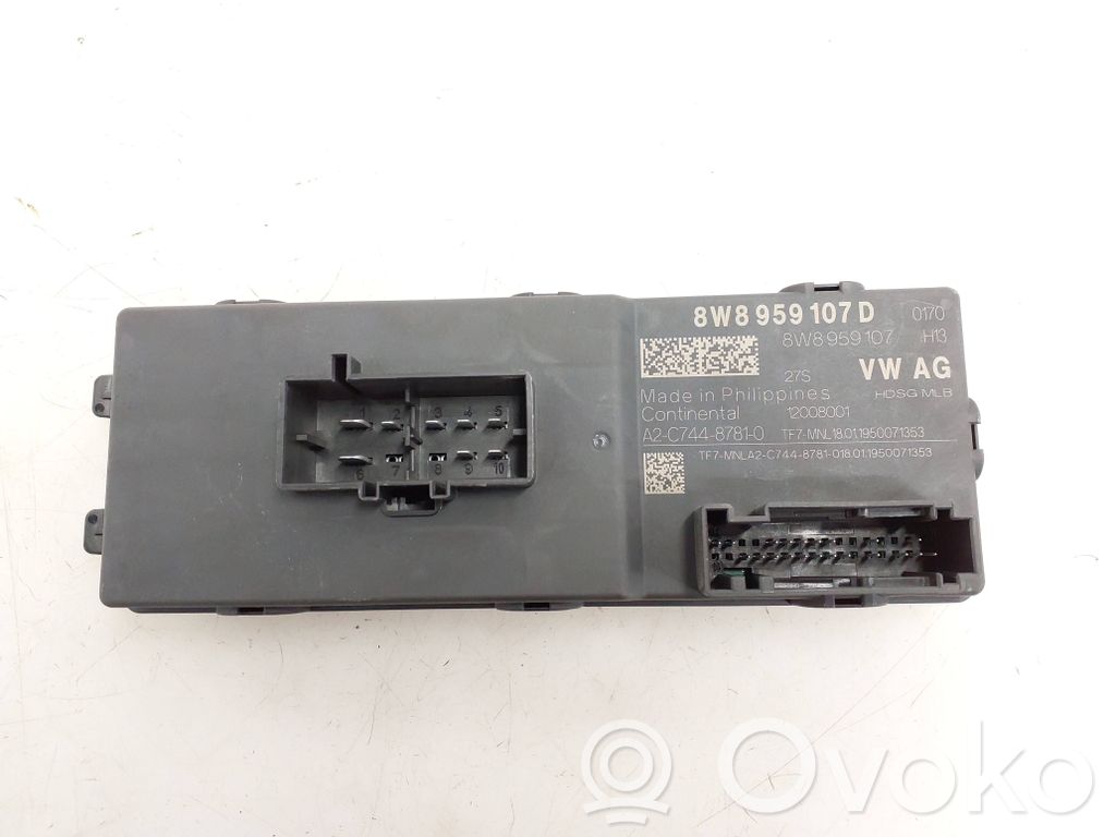 Unité de commande / module de hayon   8W8959107D,8W8959107,A2C74487810
