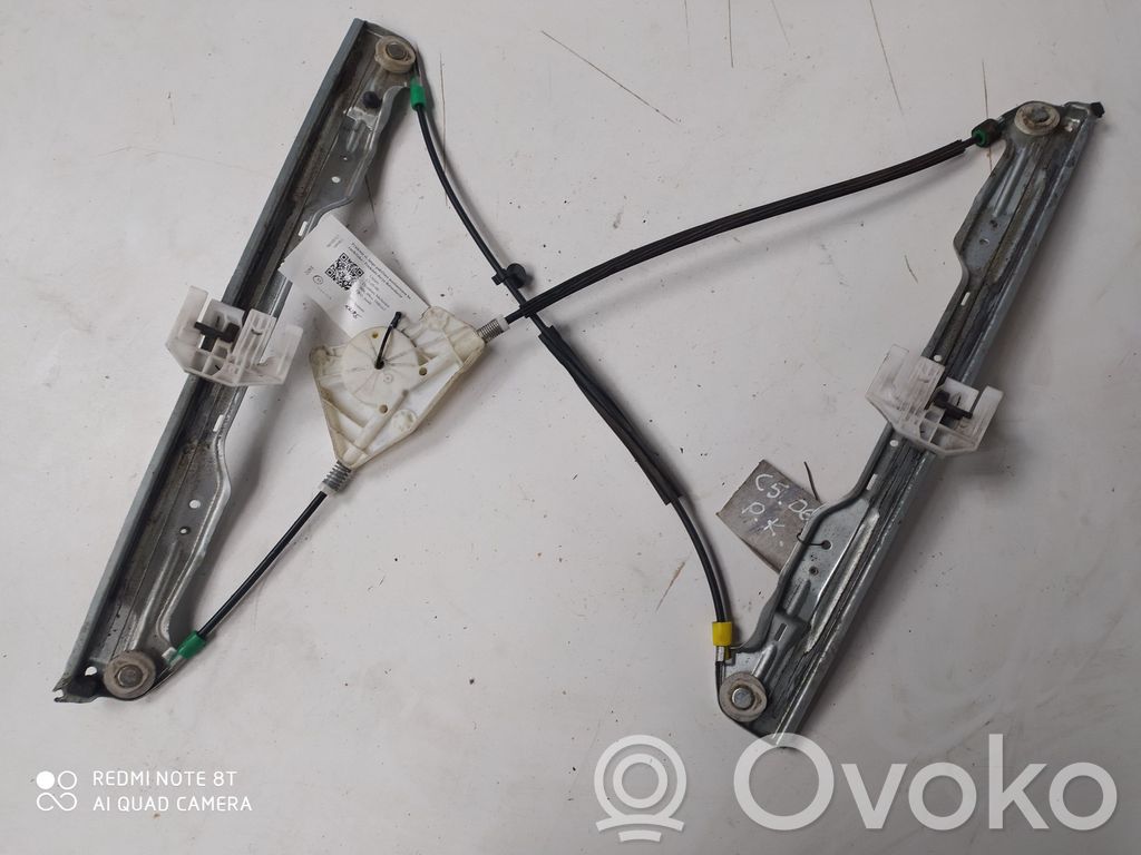 Citroen C5 Mechanizm podnoszenia szyby przedniej bez silnika 