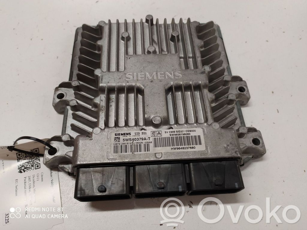 Engine control unit/module   5WS40379AT,SID201,9658198080