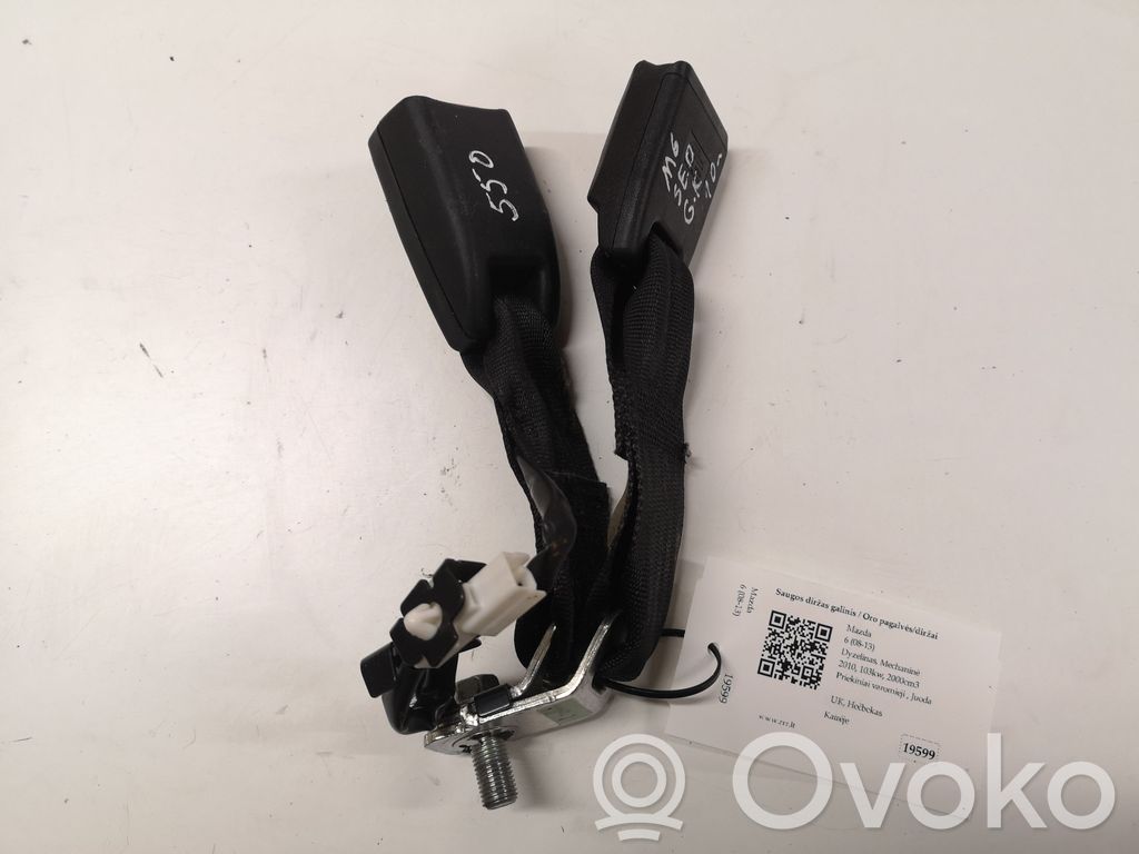 Mazda 6 Sicherheitsgurt hinten 