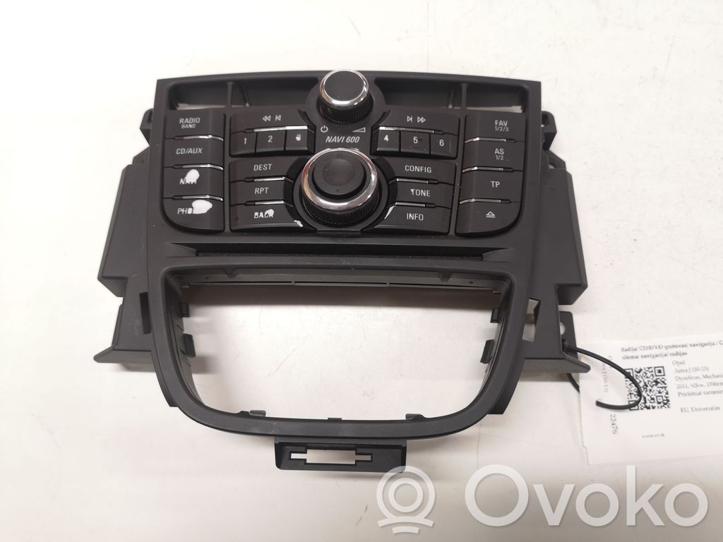 Opel Astra J Radio/CD/DVD/GPS head unit 