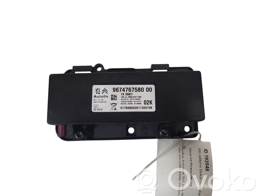 Autres unités de commande / modules   9674767580