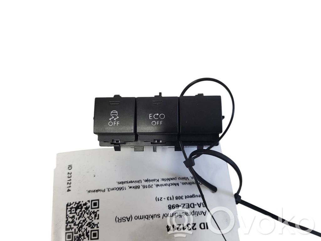 Peugeot 308 Traction control (ASR) switch 