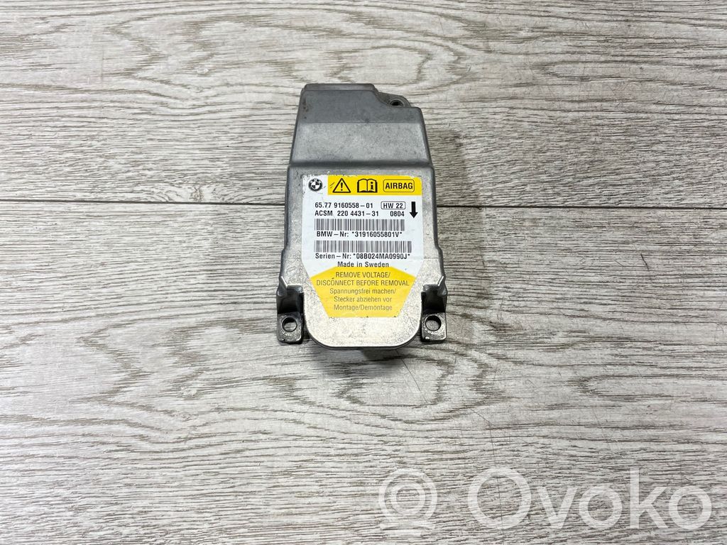 Unidad de control/módulo del Airbag   9160558,2204431,31916055801V