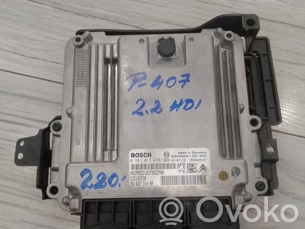 Peugeot 407 Engine control unit/module ECU 