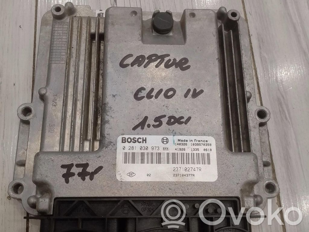Renault Clio IV Engine control unit/module ECU 