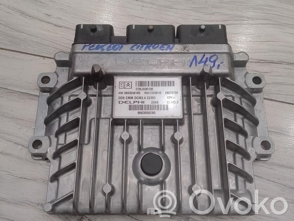 Engine control unit/module ECU   9663556280,9663556280
