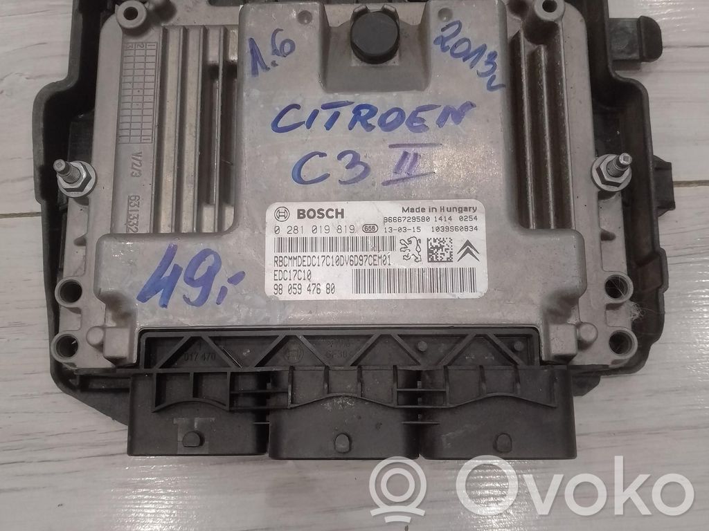 Engine control unit/module ECU   0281019819,0281019819