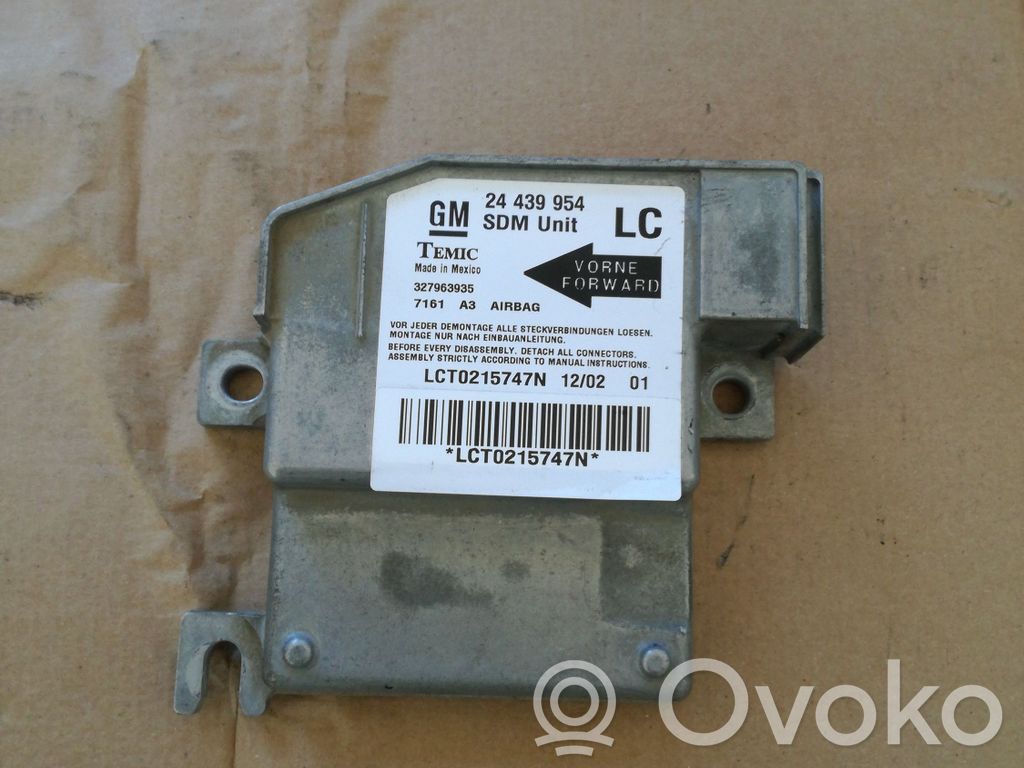 Opel Corsa C Airbag control unit/module 