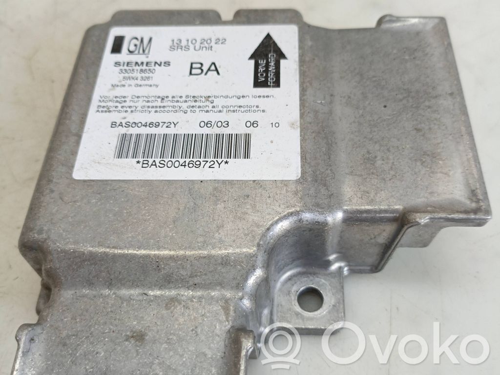 Opel Vectra C Airbag control unit/module 