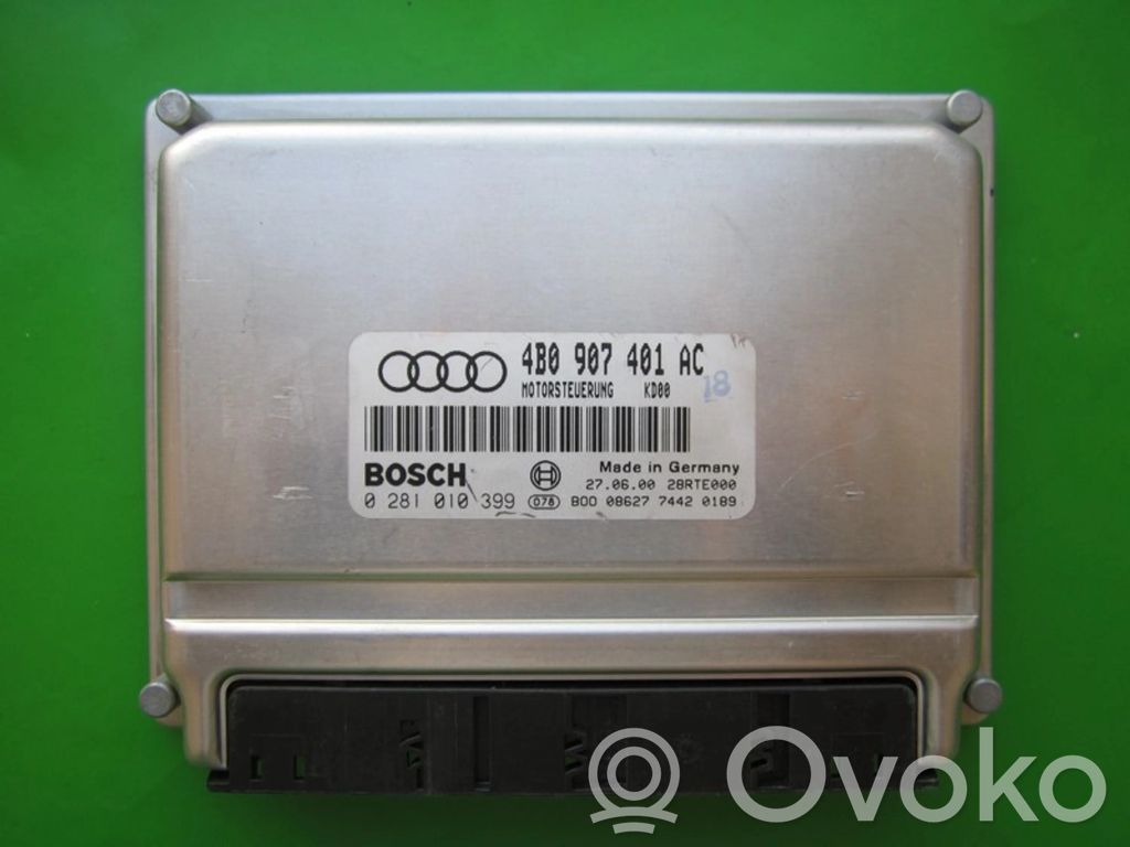 Engine control unit/module ECU   4B0907401AC,0281010399