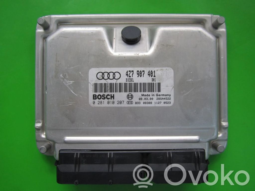 Engine control unit/module ECU   4Z7907401,0281010207