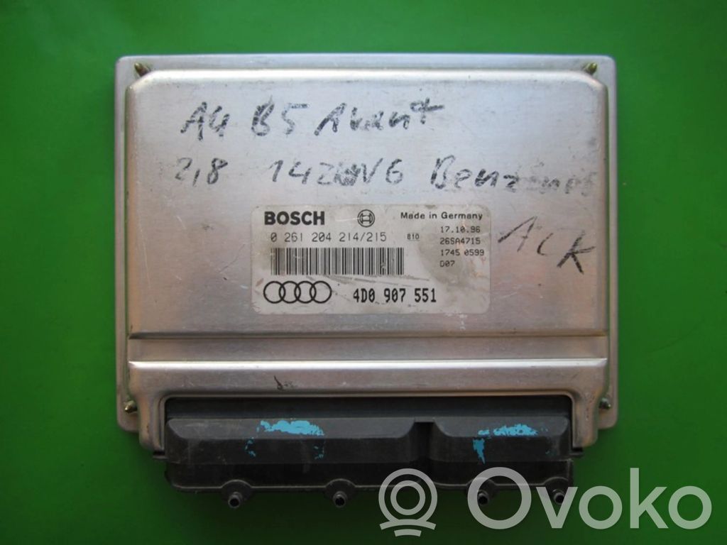 Engine control unit/module ECU   4D0907551,0261204214