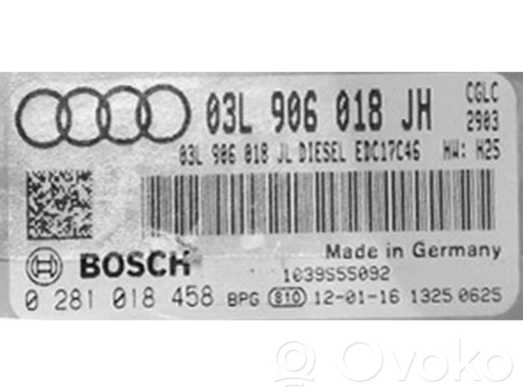 Engine control unit/module ECU   03L906018JH,0281018458