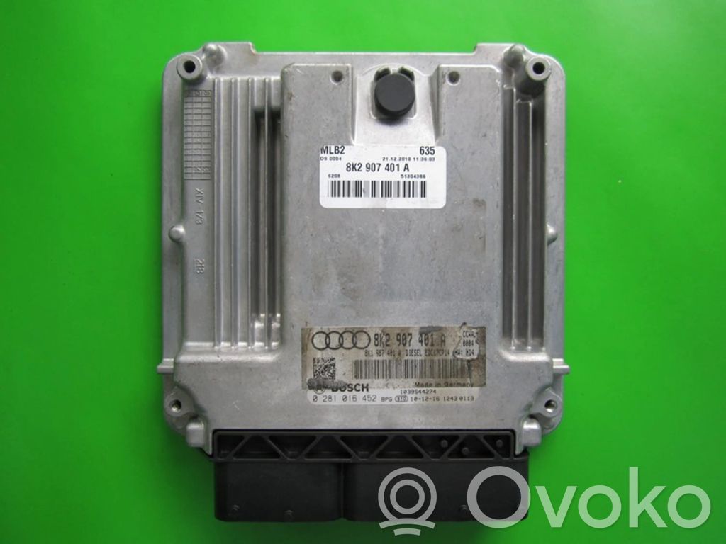 Engine control unit/module ECU   8K2907401A,0281016452