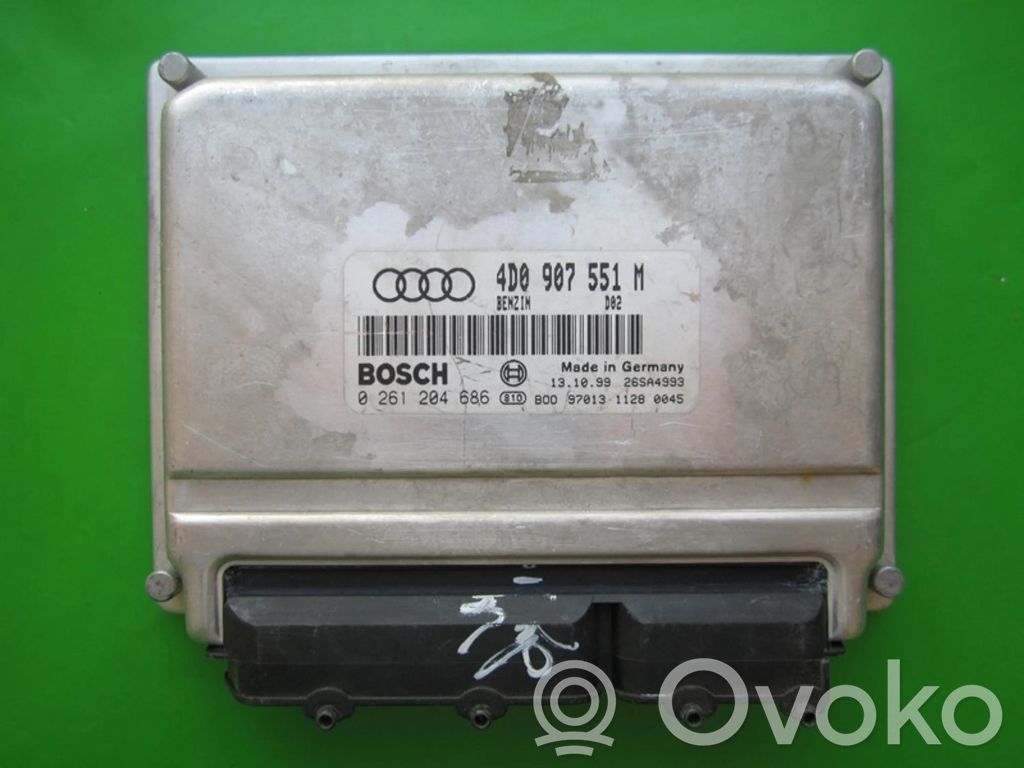 Engine control unit/module ECU   4D0907551M,0261204686