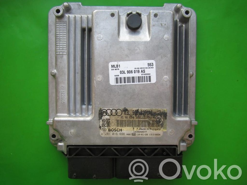 Engine control unit/module ECU   03L906019AS,0281016698