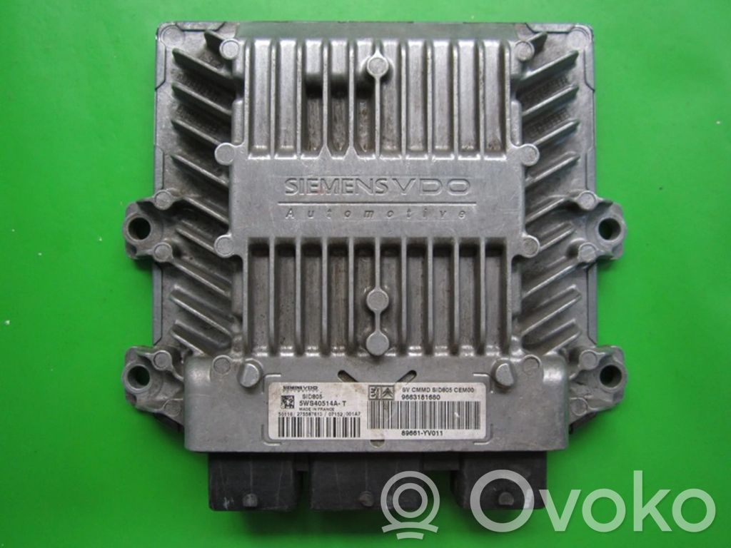 Engine control unit/module ECU   9663181680,5WS40514AT