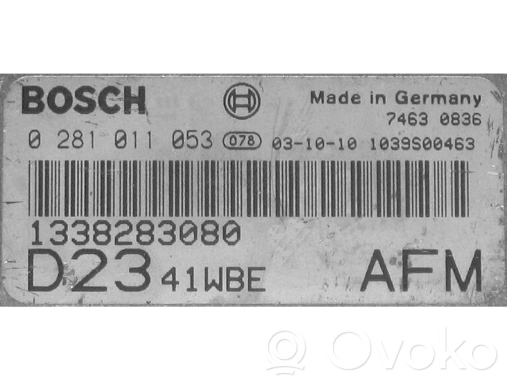 Engine control unit/module ECU   1338283080,0281011053