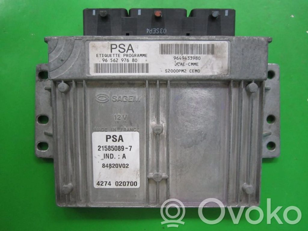 Citroen C3 Unité de commande, module ECU de moteur 