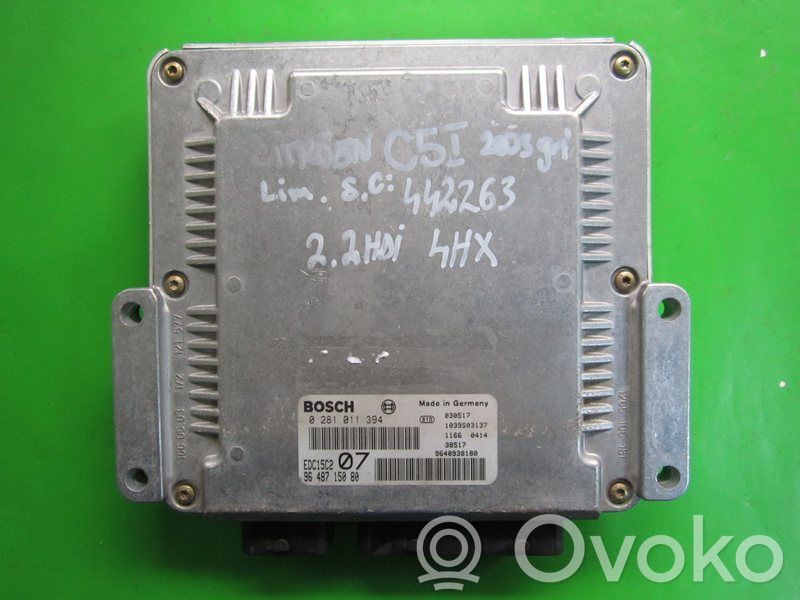 Unité de commande, module ECU de moteur   9648715080,0281011394