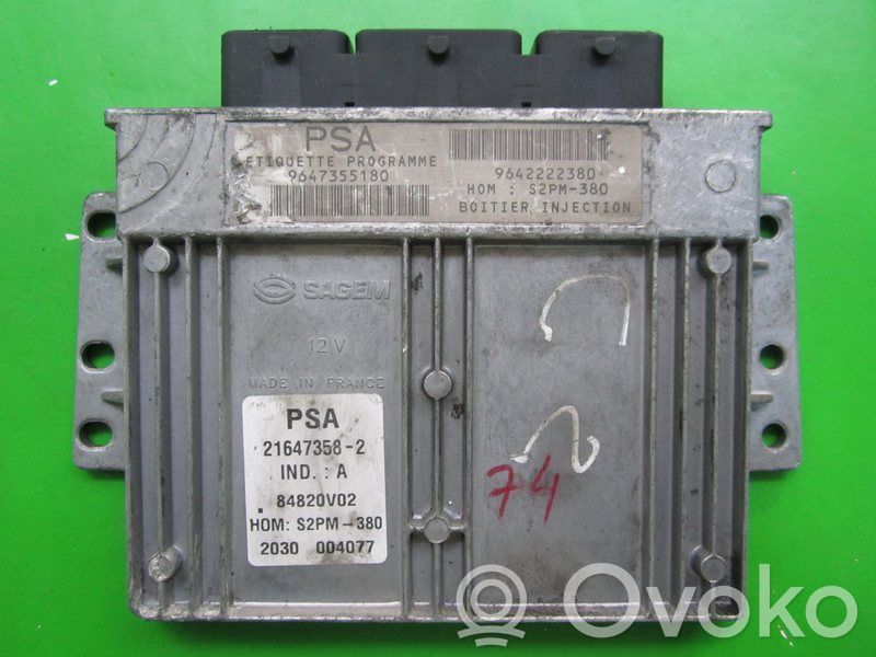 Engine control unit/module ECU   9647355180,21647358