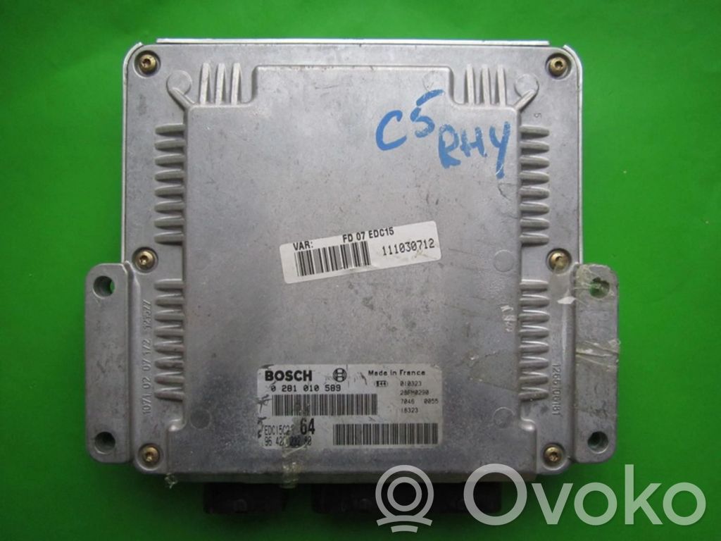 Engine control unit/module ECU   9642823280,0281010589