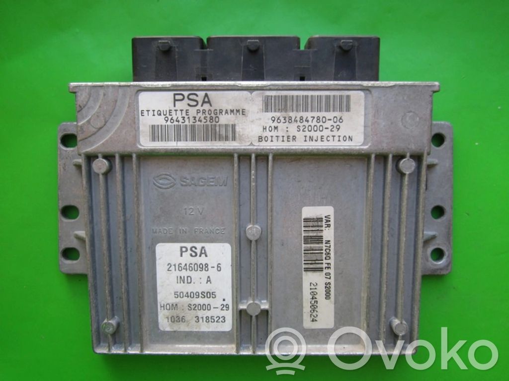 Engine control unit/module ECU   9643134580,21646098